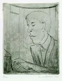Erich Heckel, Pianist, 1924, Etching