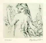 Oskar Kokoschka, Penthesilea, 1970, Drypoint
