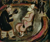Willy Robert Huth, Zwei Clowns, Gouache