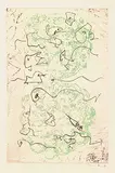 Max Ernst, Aus: Les chiens ont soif, 1964, Etching in colours