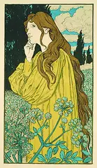 Eugene Grasset, Méditation, 1897, Lithograph in colours
