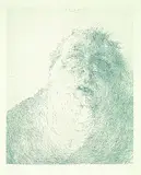 Horst Janssen, Selbst elegisch, 1965, Etching