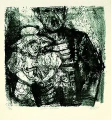 Seemann mit Kind by Otto Dix, 1961, Lithograph, sold Oct 2004