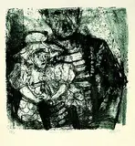 Otto Dix, Seemann mit Kind, 1961, Lithograph