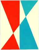 Hermann Glöckner, Faltgrafik 17/30°, 1977, Tempera