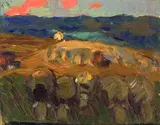 Heinrich von Zügel, Studie zu "Nach Sonnenuntergang"