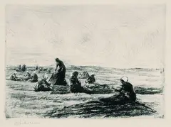 Netzflickerinnen by Max Liebermann, 1894, Drypoint, sold Oct 2004