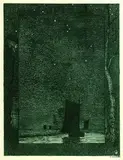 Die Nacht by Heinrich Vogeler, 1897, Etching, sold Oct 2004