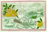 Max Peiffer Watenphul, 2 Bll.: Stilleben mit Fisch. Kap Sunion, 1967, Lithograph in colours
