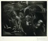 Alfred Hrdlicka, 3 Bll.: Im Turm beim Tischler Zimmer. Im Tübinger Klinikum. Rückkehr aus Frankreich und Reise nach innen, 1971, Etching