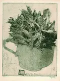 Horst Janssen, Geburtstagsstrauss für Philip, 1972, Etching