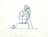 Paul Flora, Der schönste Erhard den es je gab, Pen and Indian ink drawing
