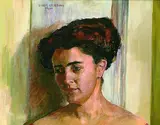 Ernst Liebermann, Damenbildnis, Oil on canvas