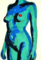 Blauer Torso Alexandra by Luciano Castelli, Lithograph in colours, sold Oct 2004