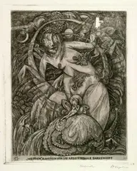 Werden by Heinrich Vogeler, 1921, Etching, sold Oct 2004