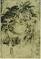 Birgit by Horst Janssen, 1976, Etching, sold Oct 2004