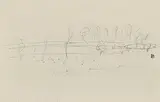 Pierre Bonnard, Bord de Rivière, Pencil drawing