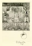 Exlibris Barken-Hoff H. Vogeler by Heinrich Vogeler, 1897, Etching, sold Oct 2004