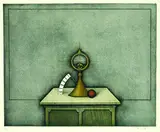 Friedrich Meckseper, Stilleben, 1969, Etching in colours