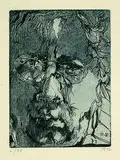Horst Janssen, Selbst am 11.10.71, 1971, Etching