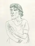 Max Beckmann, Sarika mit Zigarette, 1922, Lithograph