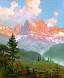 Thomas Leitner, Dolomiten, 1902, Oil on canvas