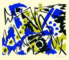 Farblitho 1952 by Ernst Wilhelm Nay, 1952, Lithograph in colours, sold Oct 2004