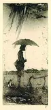 Horst Janssen, Annettchen in der Haseldorfer Marsch, 1987, Etching