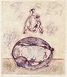 Max Ernst, Après moi le XXe siècle, 1971, Lithograph in colours