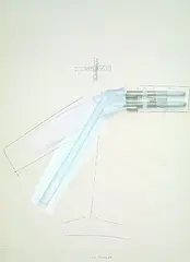 Dieter Krieg, Hosenspiel - Parkettspiel, 1969, Pencil