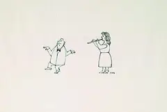 Paar by Paul Flora, Pen and Indian ink drawing, sold Oct 2004