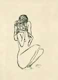 Heinrich Vogeler, Paar, 1908, Pen and Indian ink drawing