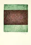 Mark Tobey, Salute to Tobey, 1974, Etching in colours