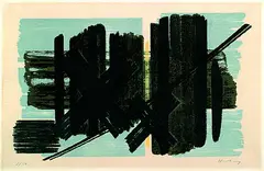 L 2 by Hans Hartung, 1952, Lithograph in colours, sold Oct 2004