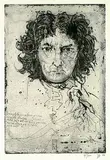 Horst Janssen, Francisco Goya, 1976, Etching
