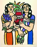 Fernand Léger, Frauen, Lithograph in colours