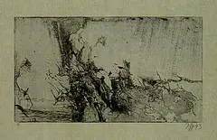 Landschaft by Horst Janssen, 1973, Etching, sold Oct 2004