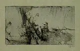 Horst Janssen, Landschaft, 1973, Etching