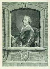 Georg Friedrich Schmidt, 3 Bll. Porträts: J. Offray de la Mettrie. Jean Law. Michel de Woronzow, 1758, Etching