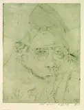Horst Janssen, Selbstporträt, 1976, Drypoint