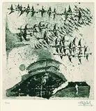 Johnny Friedlaender, 7 Bll. aus: Petit bestiaire