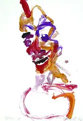 Hartwig Ebersbach, Löffel VI, 1997, Gouache