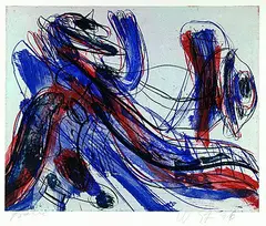 4 Bll. Abstrakte Kompositionen by Walter Stöhrer, 1991, Etching, sold Oct 2004