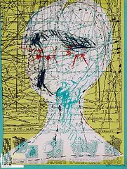Schnittmuster by Gerhard Hoehme, 1970, Silkscreen in colours, sold Oct 2004