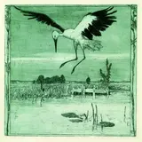 Storch überm Weiher by Heinrich Vogeler, 1899, Etching, sold Oct 2004