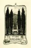 Heinrich Vogeler, 4 Bll. Exlibris: Alfred Heymel (3). Margaritha Heymel