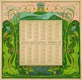 Heinrich Vogeler, 2 Bll.: Kalenderblatt Julius Sittenfeld, Berlin 1903. Hänsel und Gretel, 1903, Lithograph in colours