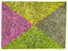 5 Bll. Kompositionen by Mark Tobey, 1972, Etching in colours, sold Oct 2004