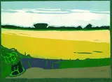 Klaus Fußmann, Landschaft im Norden, 1991, Linocut in colours