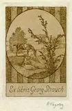 4 Bll. Exlibris by Heinrich Vogeler, 1909, Etching, sold Oct 2004